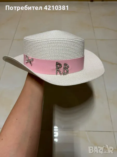 Чистно нова шапка RB с розова лента, снимка 1