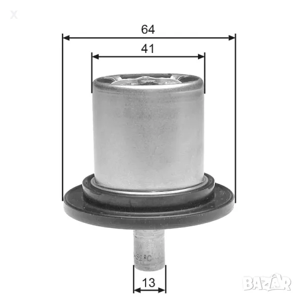 D174382 VERNET ТЕРМОСТАТ 82°C 3.0 V6 CITROEN FIAT LANCIA PEUGEOT RENAULT 1996-2024 OE 1338.73       , снимка 1