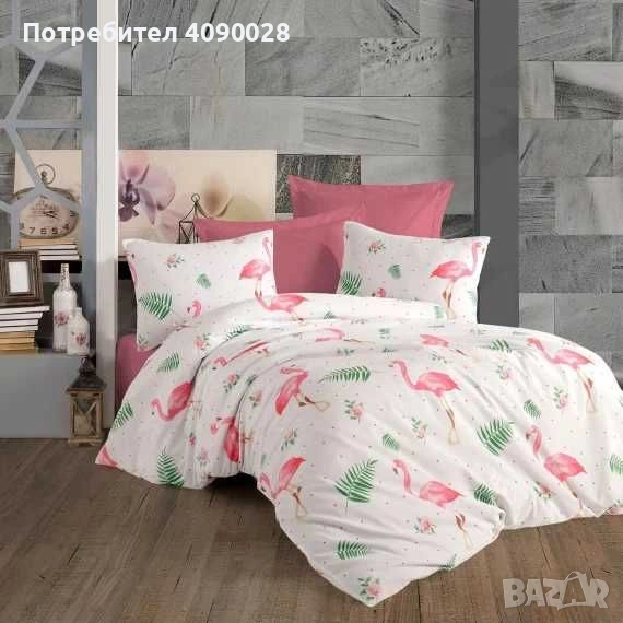 Спално бельо от ранфорс Flamingo, снимка 1