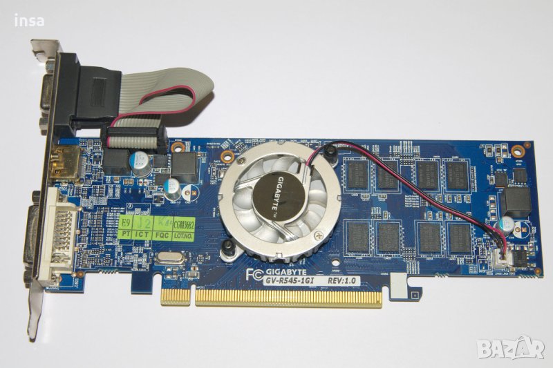 Видеокарти AMD Radeon HD5450 1GB HDMI, Sapphire,Gigabyte Low Profile, пасивно охлаждане, снимка 1
