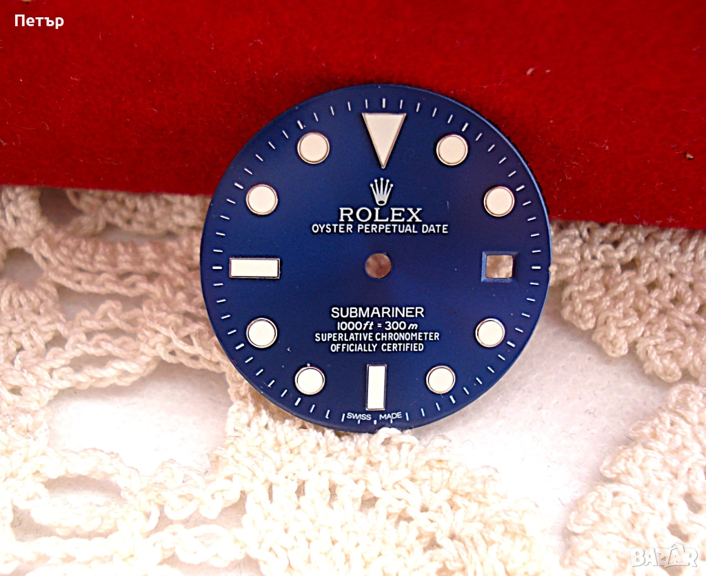 ЦИФЕРБЛАТ ЗА ЧАСОВНИК "ROLEX SUBMARINER", снимка 1