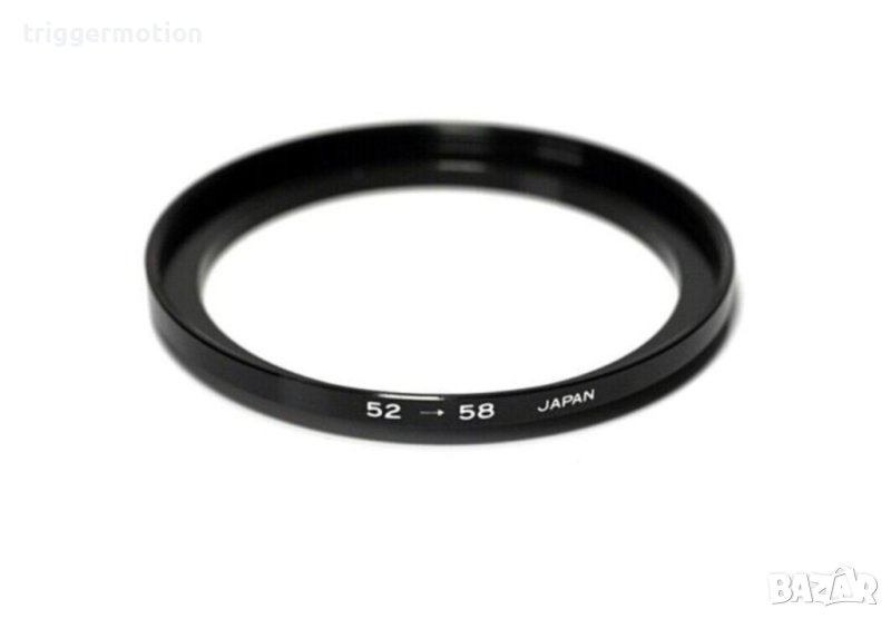 52mm - 58mm Преходник за филтър на резба Step-Up Lens Filter Adapter Ring, Произведен в Япония, снимка 1