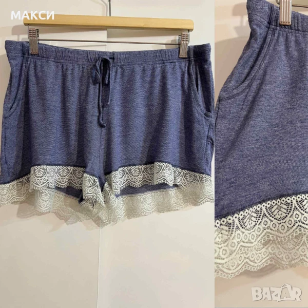 Макси силно еластични къси панталонки с дантела и джобове /втора употреба/, снимка 1