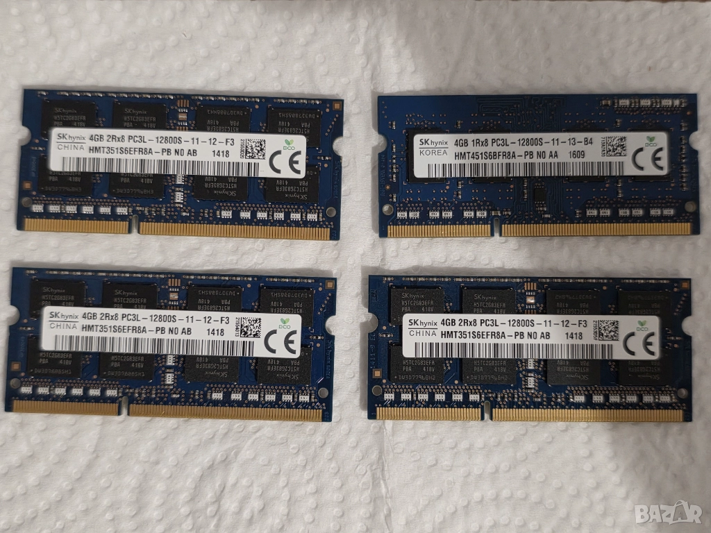 4 x 4GB DDR3 HMT351S6EFR8A, HMT561S6BFR8A - памет за лаптоп, снимка 1