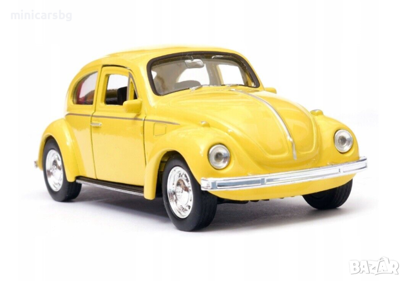 1:34 Метални колички: Volkswagen Beetle - Welly, снимка 1
