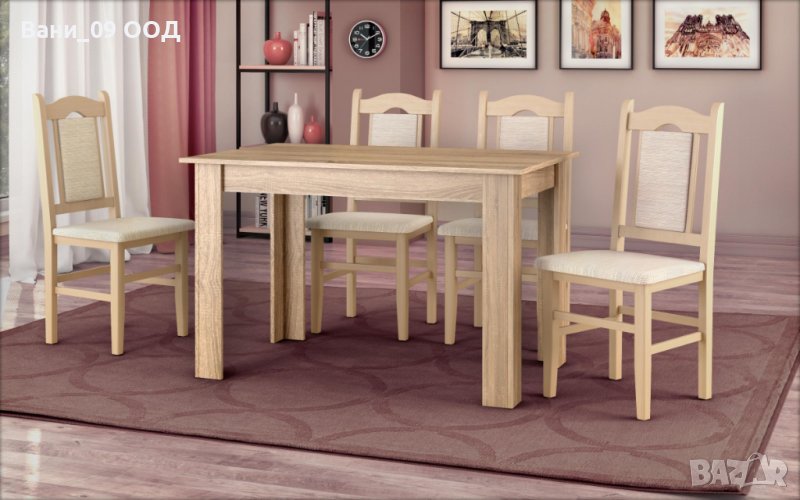 Трапезна маса в цвят дъб сонома , снимка 1