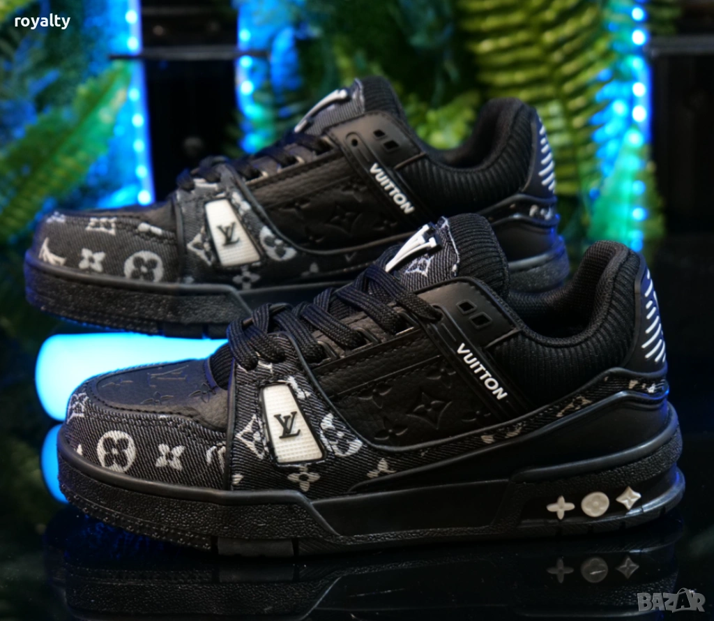 Louis Vuitton Унисекс Черни Сникърси с Кутия 36-45 Номер , снимка 1