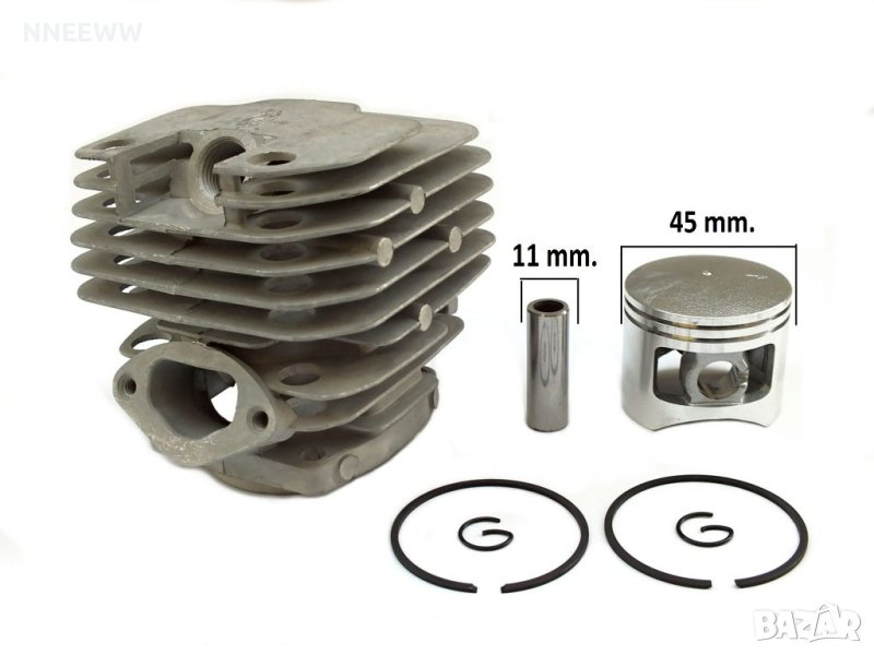 Комплект цилиндър, бутало за китайски резачки 45-52 кубика,45mm, снимка 1