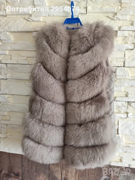 красив елек от естествен косъм и естествена кожа МЛ 180лв, снимка 1