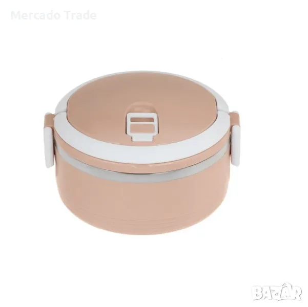 Термокутия за храна Mercado Trade, Кръгла, 500мл., Розов, снимка 1