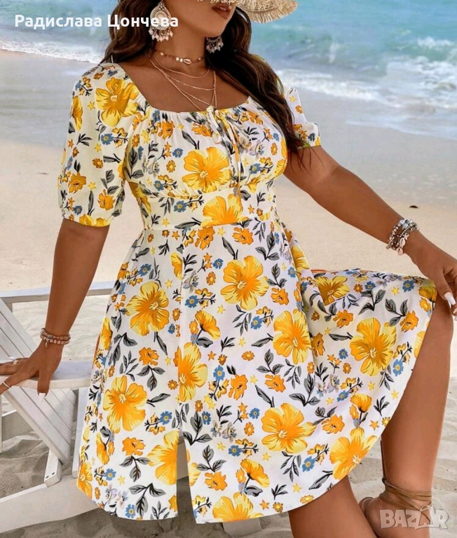Рокля с жълти цветя 🌼🌼🌼, снимка 1