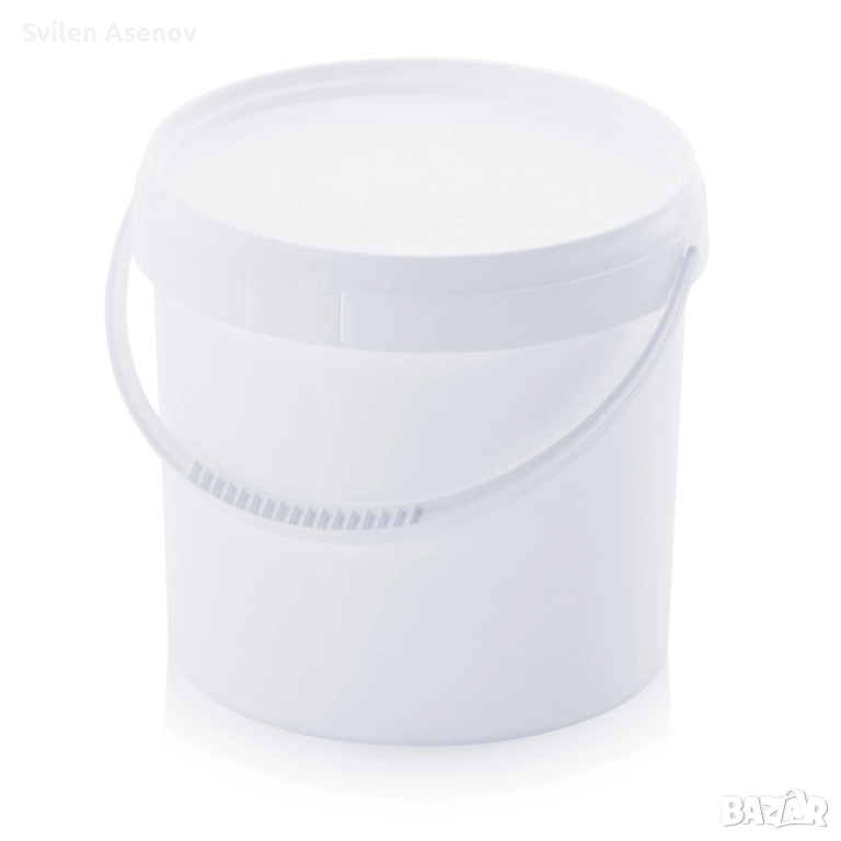 Пластмасова кофа 5,6л, Кръгла с пластмасова дръжка и капак, снимка 1