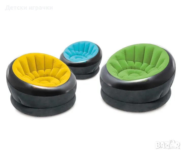 Надуваем ергономичен фотьойл INTEX Empire, 112 х 109 х 69 см, снимка 1