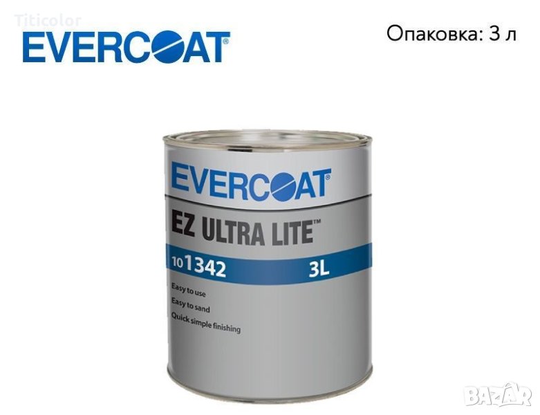 EVERCOAT 1342 Полиестерен кит Ultra Lite /сив/ – 3.000л, снимка 1