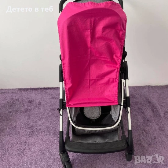 Тента за бебешка количка циклама, снимка 1
