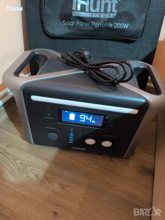 Преносима зарядна станция Anker 757 + Слънчев панел iHunt Solar 200 w., снимка 1
