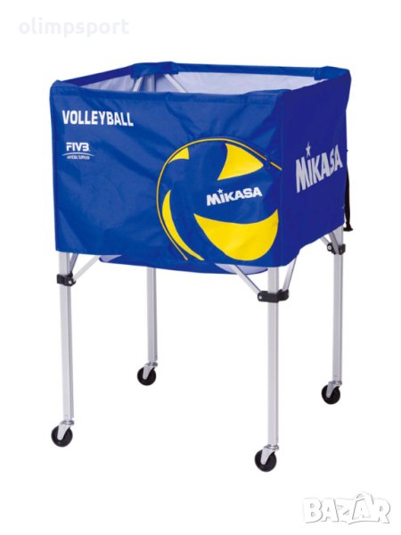 Количка за топки Mikasa Може да побере до 25-30 топки • Сгъваема, с 4 колела • Размери: 64 х 64 х 10, снимка 1