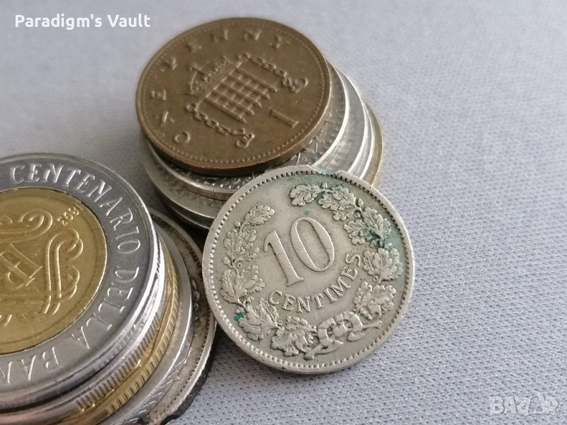 Монета - Люксембург - 10 сантима | 1901г., снимка 1