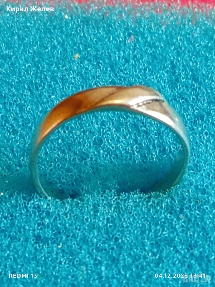 Артистичен сребърен пръстен майсторска ръчна изработка 52370, снимка 1