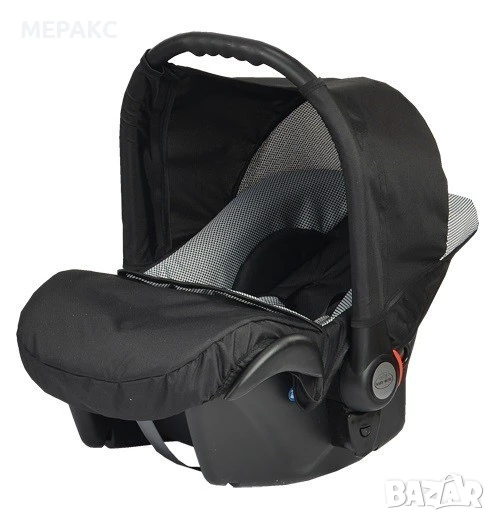 Бебешко кошче за кола Baby Merc Zipy - Черно и сиво, снимка 1