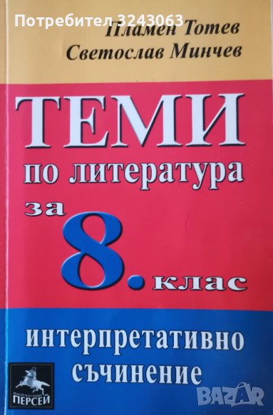 Теми по литература за 8 клас: Интерпретативно съчинение, снимка 1