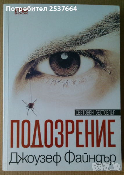 Подозрение   Джоузеф Файндър, снимка 1
