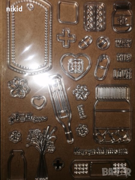 Лекар Лекарски медицина докторски силиконов гумен печат декор бисквитки фондан Scrapbooking, снимка 1