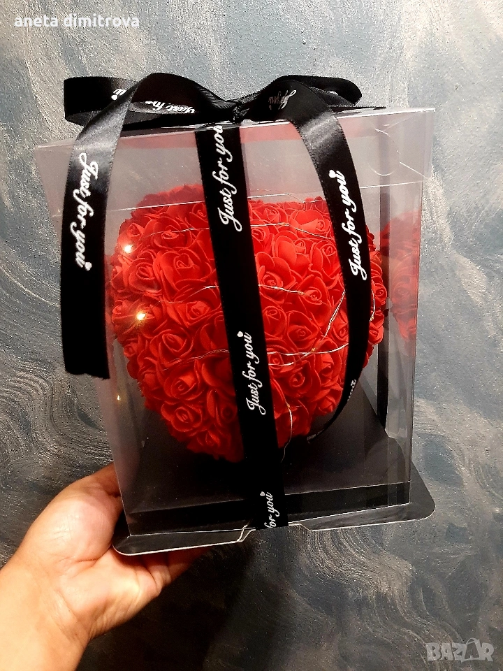 Сърце от Рози с LED светлини , снимка 1