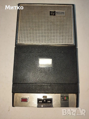 Ретро моно журналистически касетофон марка PHILIPS