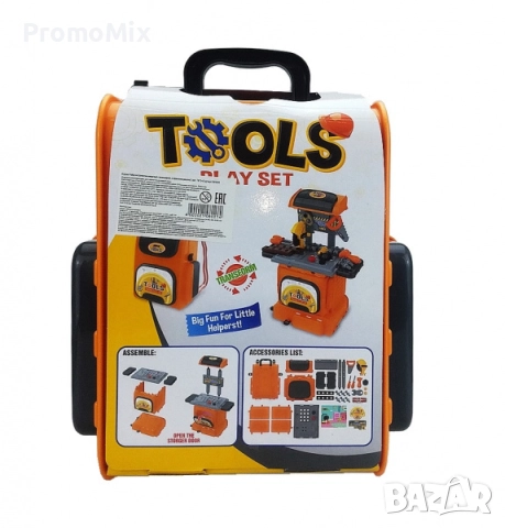 Детски комплект инструменти в раница Tools play set CH010291 2в1 33 части Преносима работилница, снимка 8 - Други - 51451996