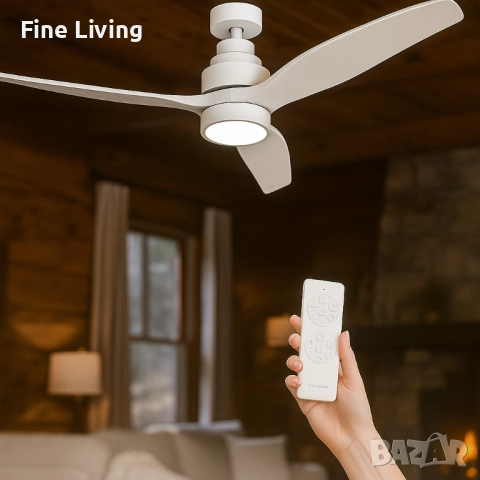 Таванен вентилатор с LED светлина -50% отстъпка -  Brizy Bright Ceiling Fan, снимка 8 - Вентилатори - 52140742