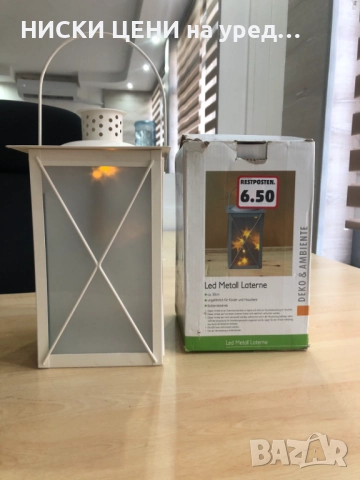 LED метален фенер DEKO&AMBIENTE , снимка 4 - Лед осветление - 52401535