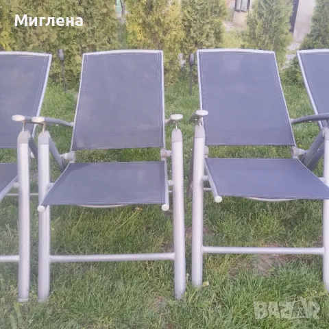 Сгъваеми алуминиеви столове, снимка 8 - Градински мебели, декорация  - 50148994
