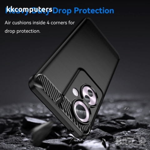 OPPO Reno11 F 5G Удароустойчив Carbon Fiber Калъф и Протектор, снимка 5 - Калъфи, кейсове - 52976897