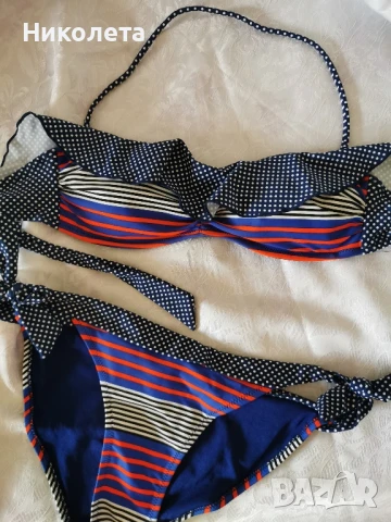 Горнище на бански в контрастни детайли , снимка 6 - Бански костюми - 50687395