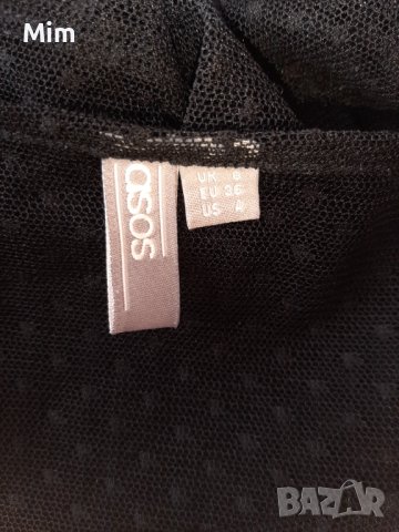 ASOS 36 Черна дантелена блуза / топ /, снимка 4 - Корсети, бюстиета, топове - 41222500