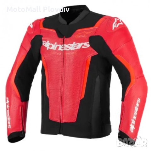 Кожено яке ALPINESTARS GP FORCE V2 AIR RED/FLUO, снимка 2 - Аксесоари и консумативи - 51888555