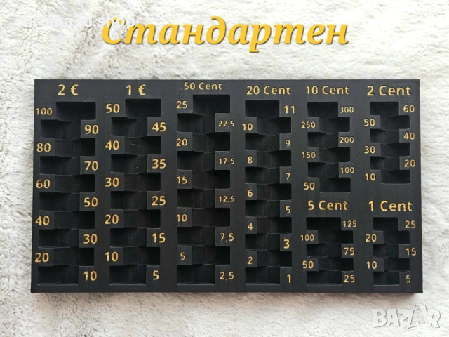 Монетник Евро монети с износоустойчив текст и цифри, снимка 2 - Друго търговско оборудване - 52360361
