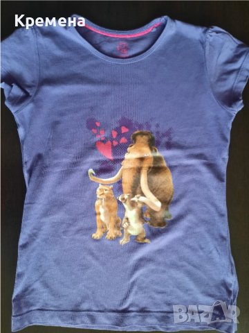 блузки за момиче 3 бр, потничета 2 бр, комплект потник и панталонки, общо 16лв, снимка 9 - Детски тениски и потници - 40746712