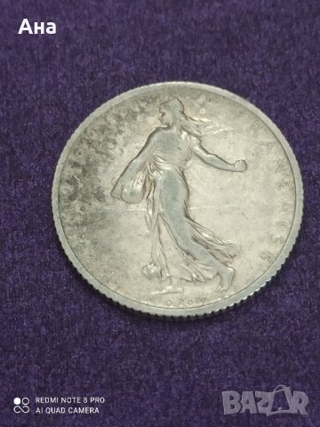 1 франк 1909 година , снимка 1 - Нумизматика и бонистика - 41482612