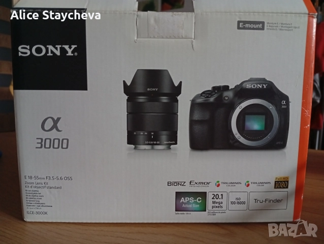 Фотоапарат Sony Alfa 3000, снимка 6 - Фотоапарати - 52709633