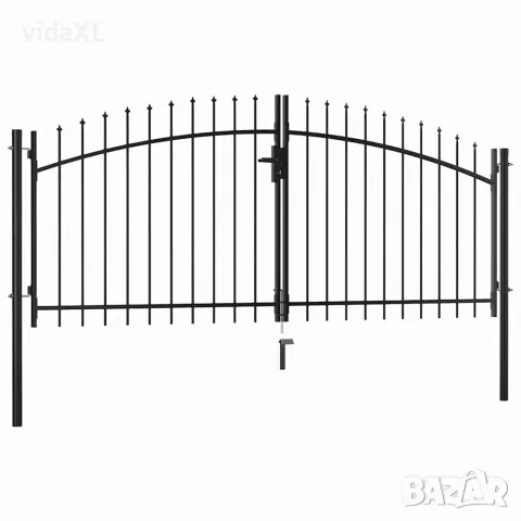 vidaXL Двойна оградна порта Woerden с копчест връх 299,5x149,5 см