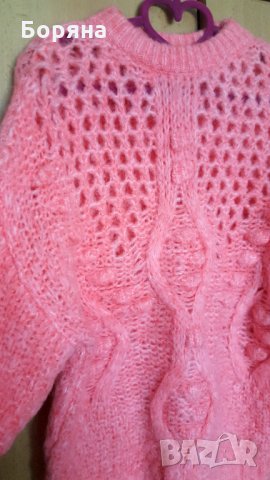 Намален - Разкошен бебешко розов пуловер MANGO , снимка 5 - Блузи с дълъг ръкав и пуловери - 34359032