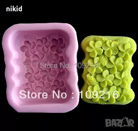 Цветчета дълбок силиконов молд калъп форма отливка сапун гипс