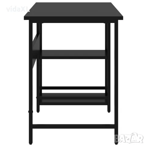 vidaXL Компютърно бюро, черно, 105x50x72 см, МДФ и метал, снимка 4 - Бюра - 56146295