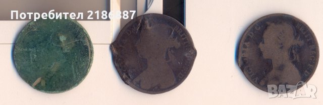 Великобритания лот от 3 броя по 1 пени 1873, 1886 и 1892 година, снимка 2 - Нумизматика и бонистика - 34225792