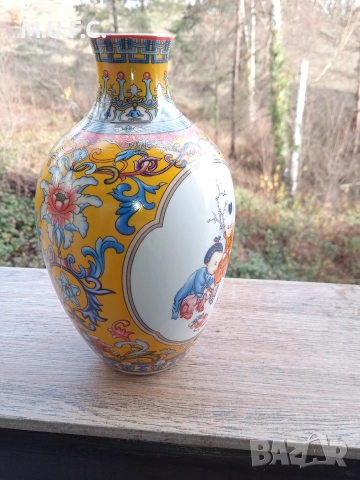 Винтидж Ръчно рисувана Китайска ваза., снимка 3 - Антикварни и старинни предмети - 52591619