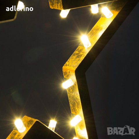 Декоративна Звзда с 20 ЛЕД, Коледна декорация, Коледна украса, снимка 4 - Лед осветление - 34534912