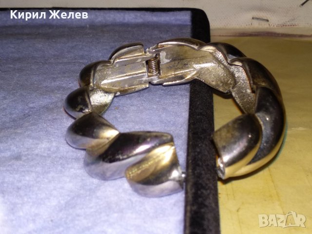 ПОСРЕБРЕНА СТОМАНЕНА ВИНТИДЖ - АРТ ГРИВНА ЕФЕКТНА ПЛЕТКА 26492, снимка 7 - Гривни - 41145234