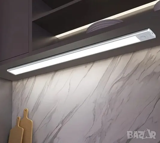 Led осветление за шкаф, кухня гардероб с батерия и сензор за движение, снимка 3 - Лед осветление - 47907947
